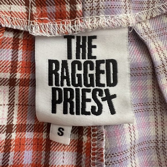 The Ragged Priest Drifter Flare Pants Size S Two Tone Plaid Zippers High Rise - Picture 12 of 13